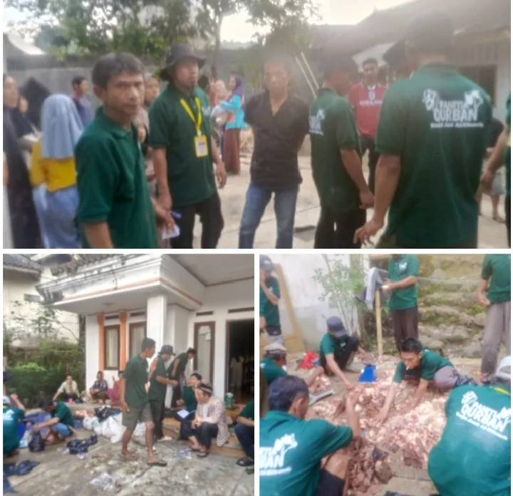 Artikel Sindikasi : Penyerahan Daging Hewan Qurban di Desa Suka Mulya Berjalan Lancar, Warga Antusiasi Sambut Kebersamaan