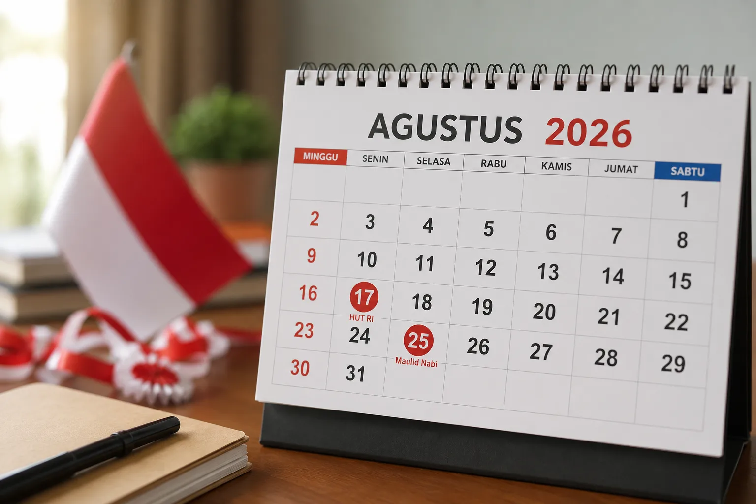 Artikel Sindikasi : 7 Tanggal Merah Agustus 2026, Cek Jadwal Libur Nasional dan Long Weekend