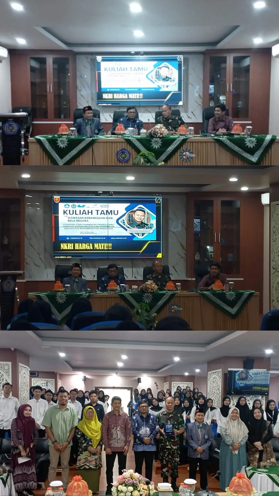 Artikel Sindikasi : Bentuk Karakter Guru Profesional, Kasdim 1409/Gowa Berikan Kuliah Tamu Wawasan Kebangsaan di Unismuh Makassar