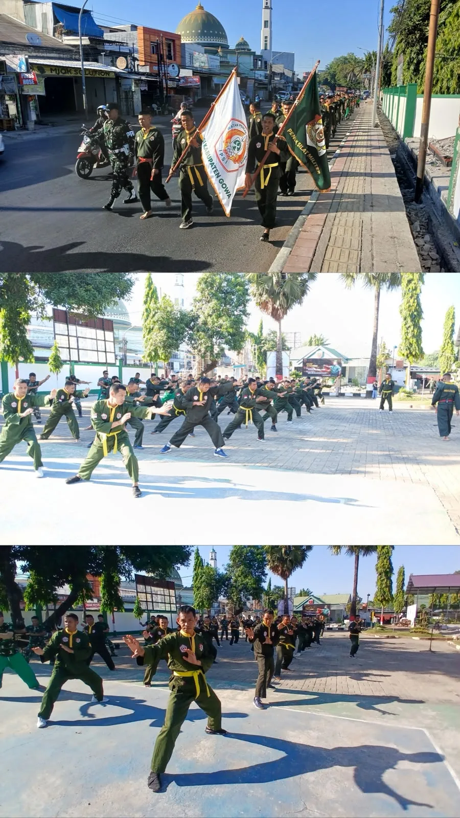 Artikel Sindikasi : Tingkatkan Kemampuan Bela Diri, Kodim 1409/Gowa Laksanakan Latihan Pencak Silat Milter 